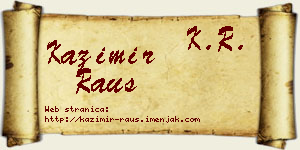 Kazimir Rauš vizit kartica